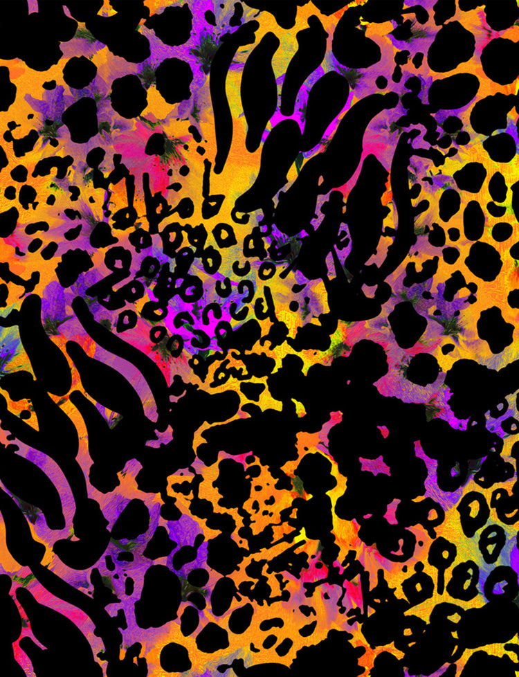 multi coloured animal print fabric