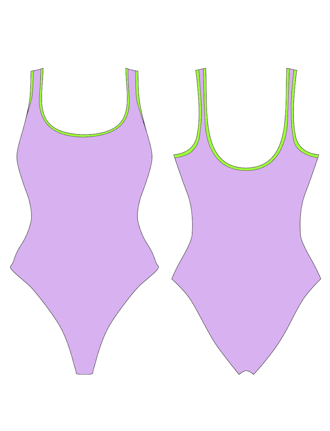 Customise Your Low-Neck High-Leg Bodysuit