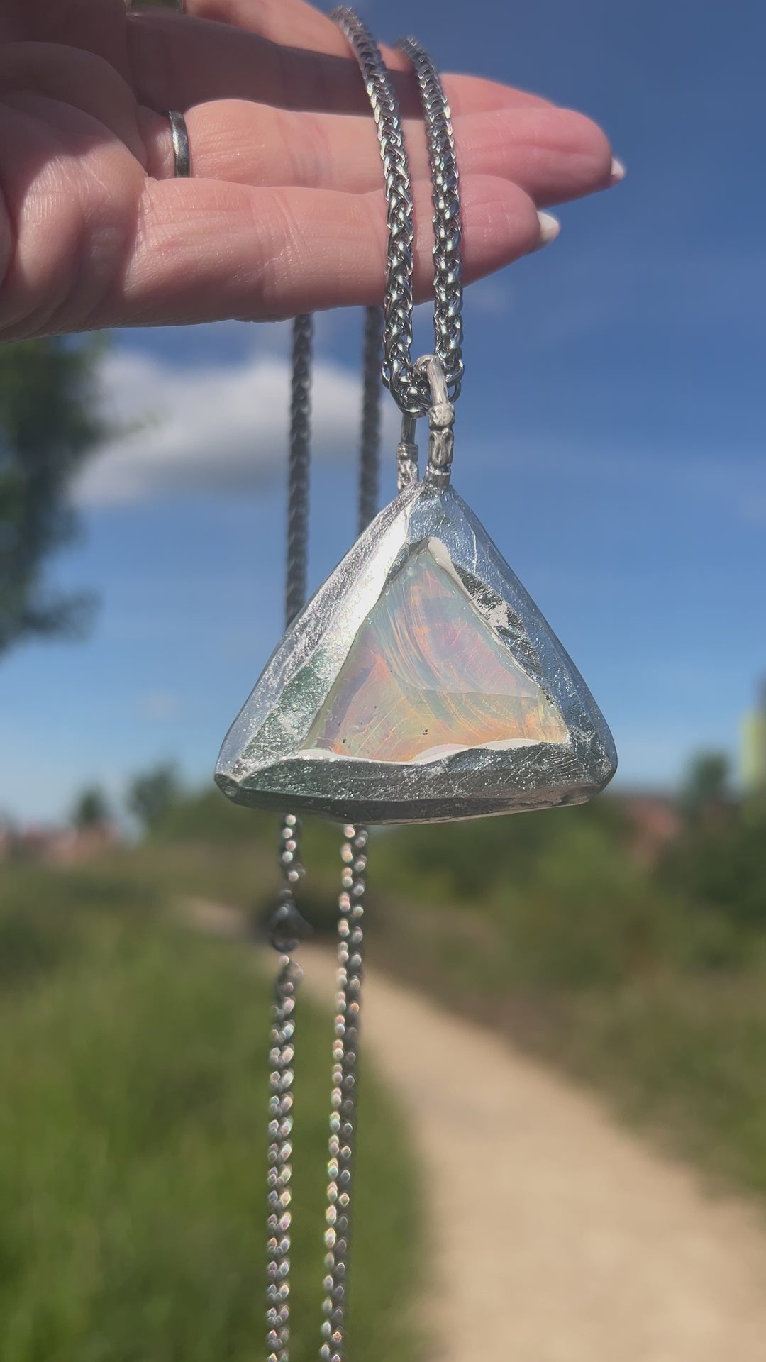 Angel Aura Quartz Necklace