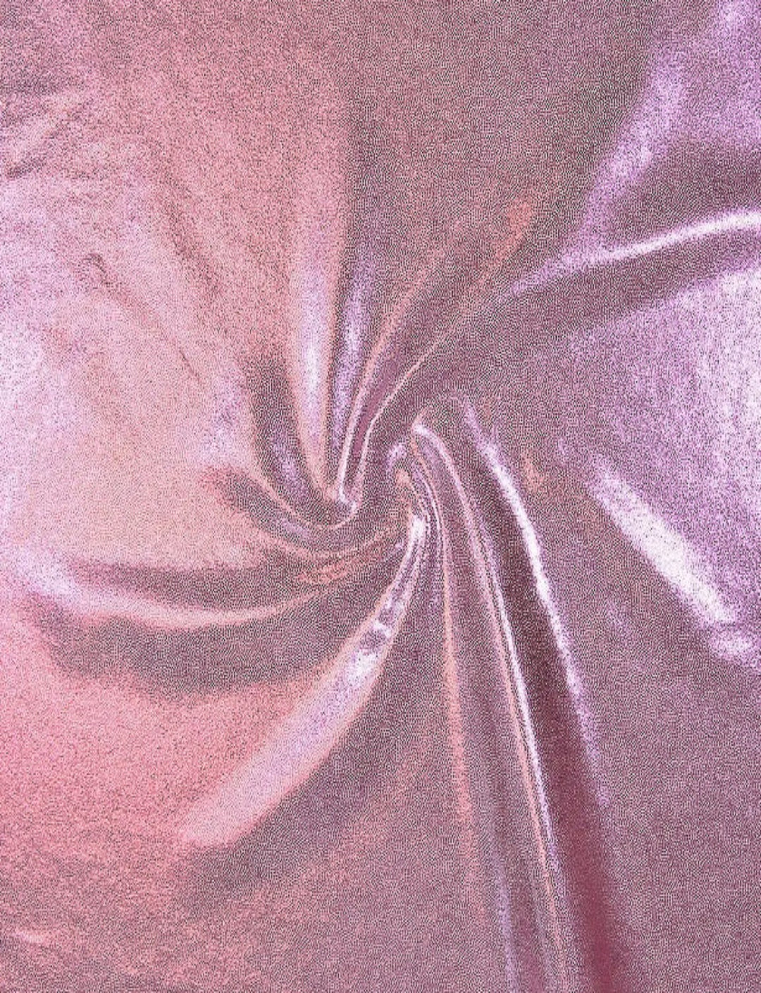 bubblegum pink foil stretch fabric