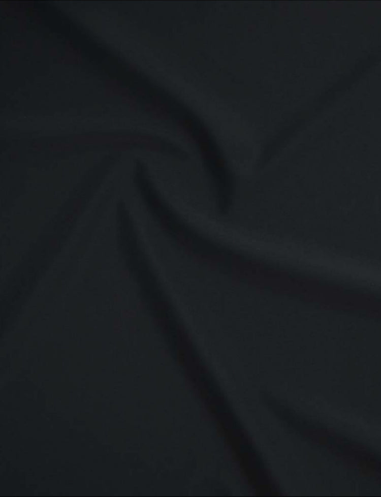 plain black lycra fabric swatch
